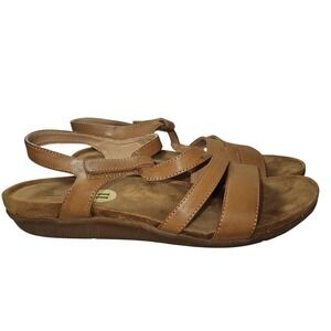 Baretraps Sandals‎ Womens Size 11 Brown Strappy Wedge Slingback Comfort Shoes